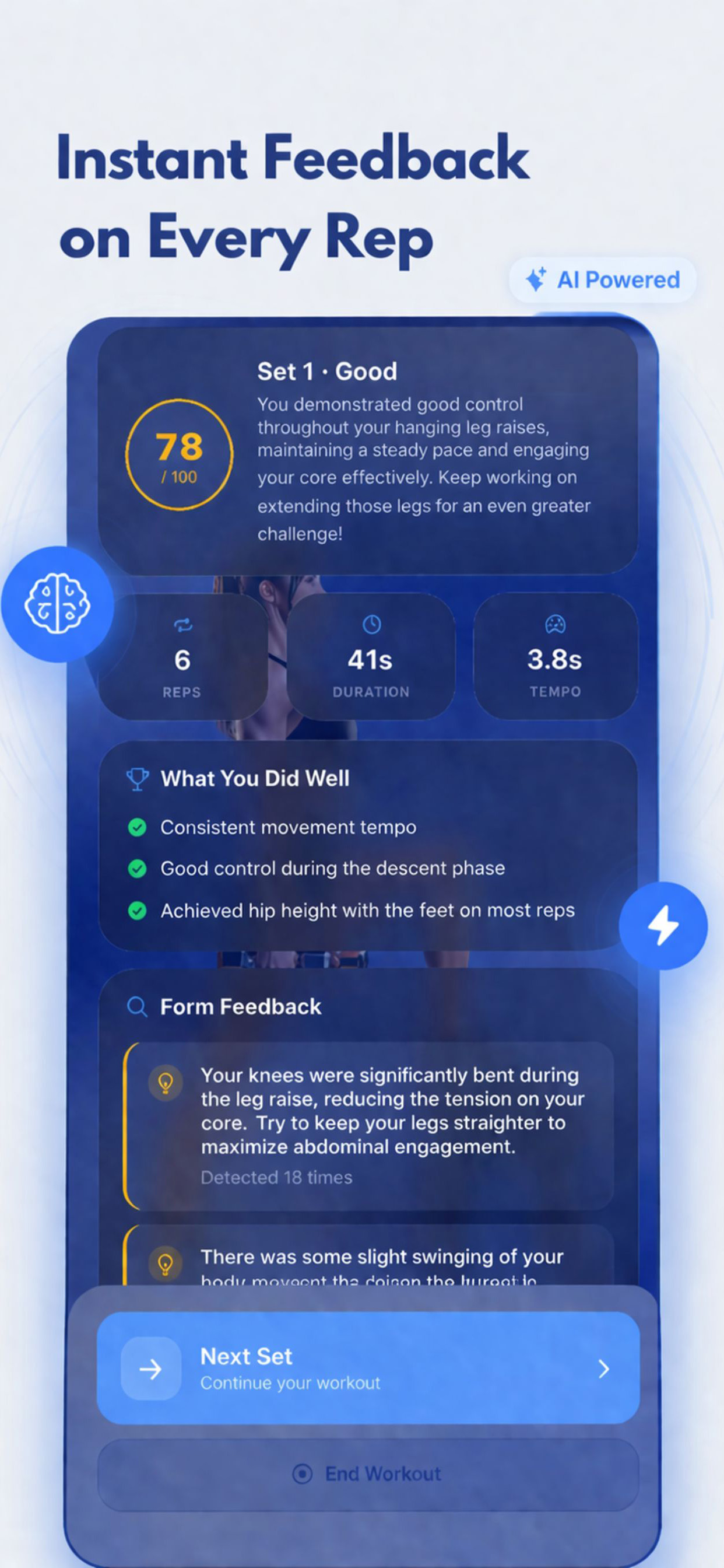 PozeFit instant feedback with AI-powered form analysis